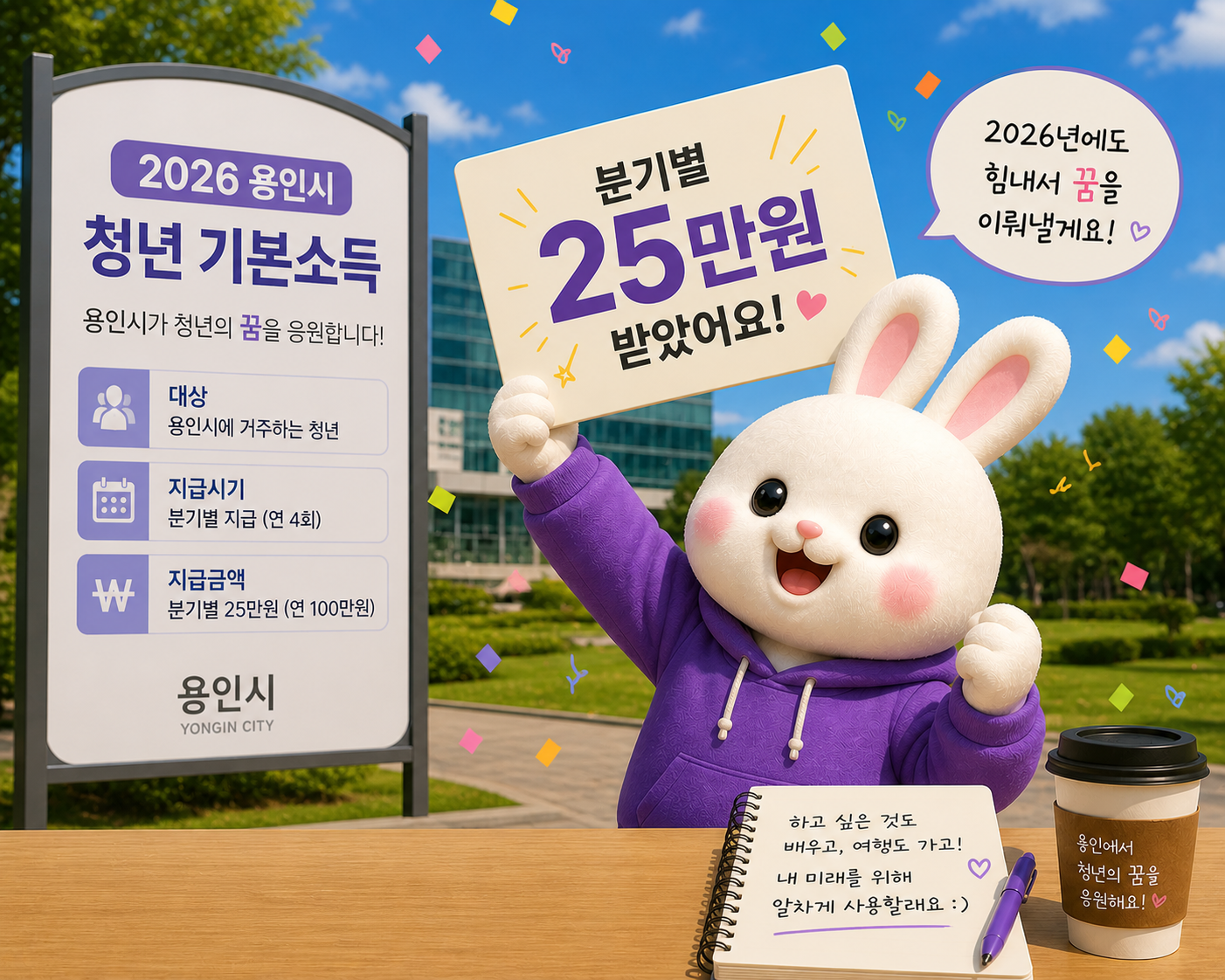 2026 용인시 청년 기본소득 분기별 25만원 지금 신청하세요