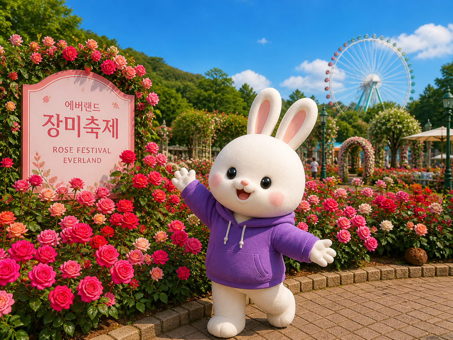 용인 에버랜드 장미축제 개막! 밤하늘 수놓는 불꽃놀이까지